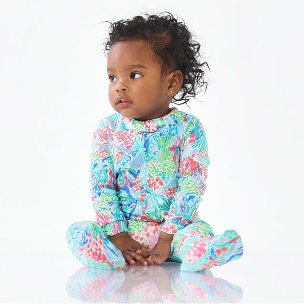 Lilly Pulitzer Mermaid Pajamas 3-6 mos